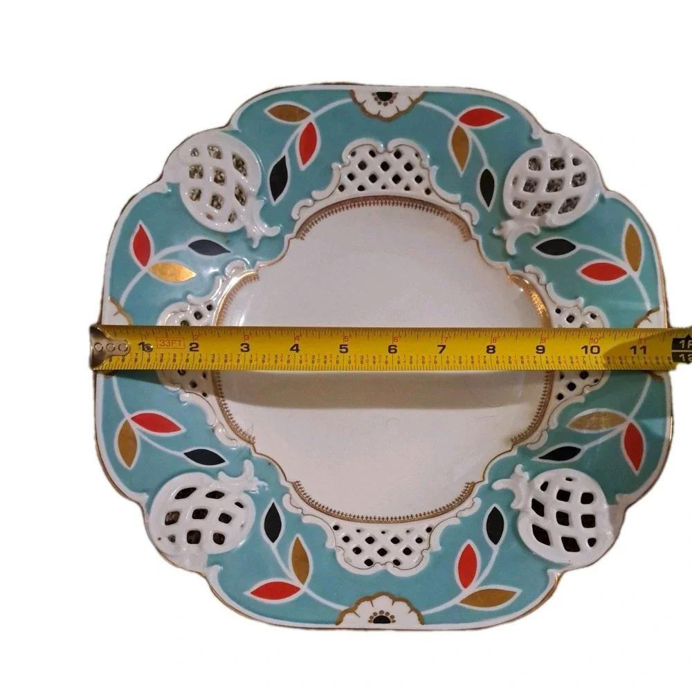 20th Century Bavarian Deco Shallow Hand Painted Porcelain Fruit Bowl Edelstein‎
